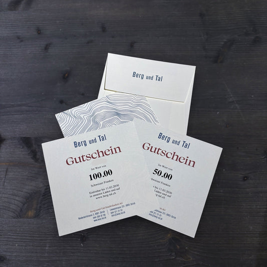 Berg und Tal Gutschein 20 Franken