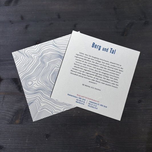 Grusskarte mit persönlichem Text